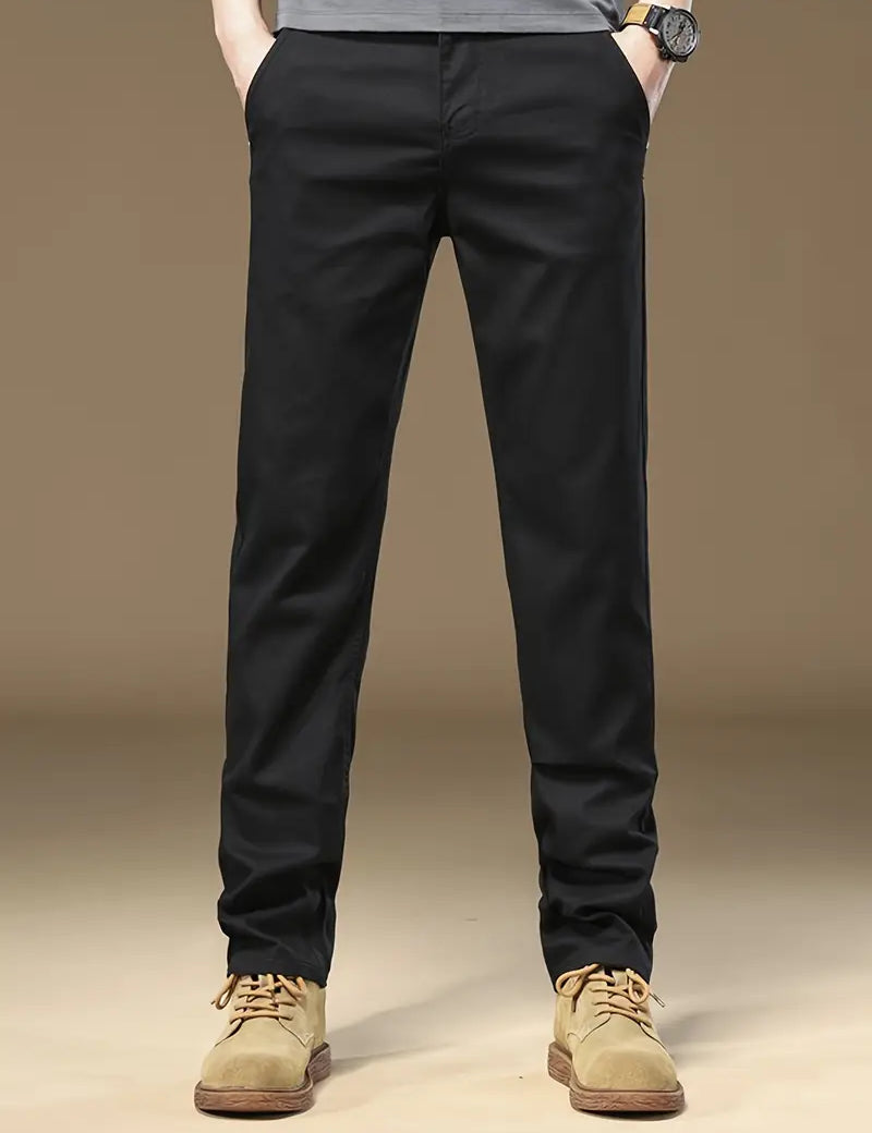 Chino Pants - Men's Regular Straight Leg Stretchy Chinos