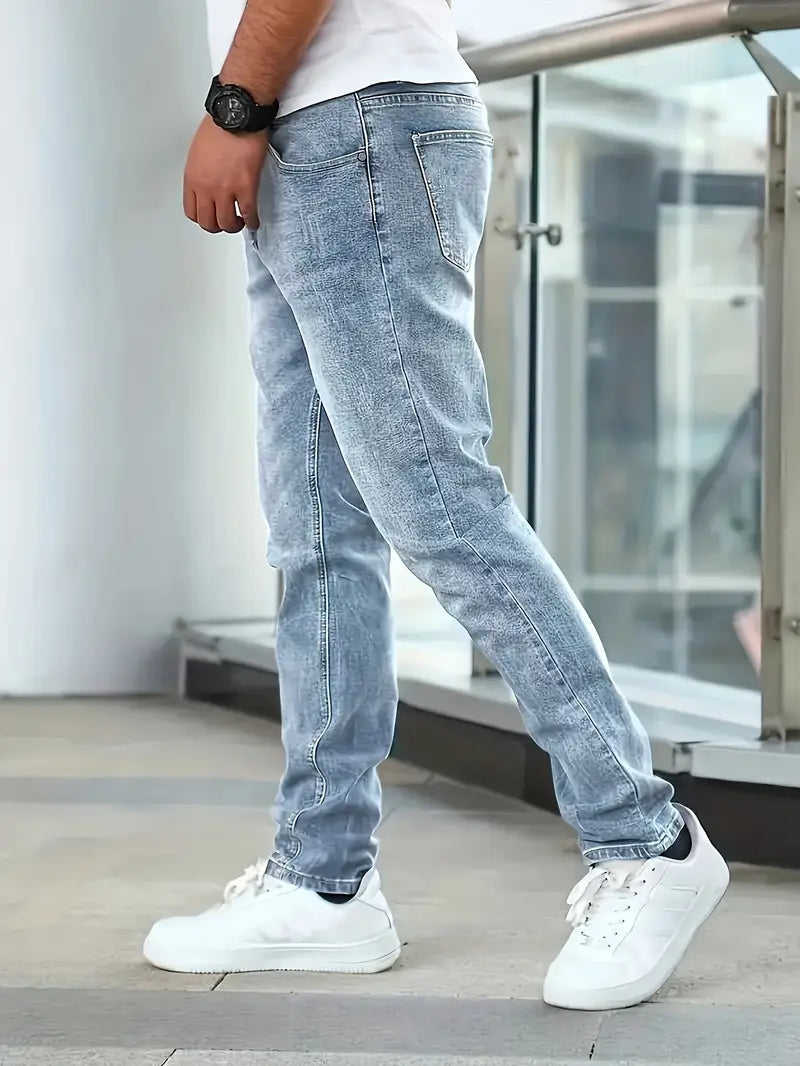 Slim Fit Jeans | Blue | Washed | Skinny Jeans | Men's Jeans