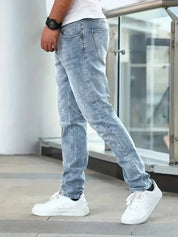 Slim Fit Jeans | Blue | Washed | Skinny Jeans | Men's Jeans