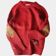 Knitted Sweater - Cashmere Winter Sweater for Men with Elbow Patches