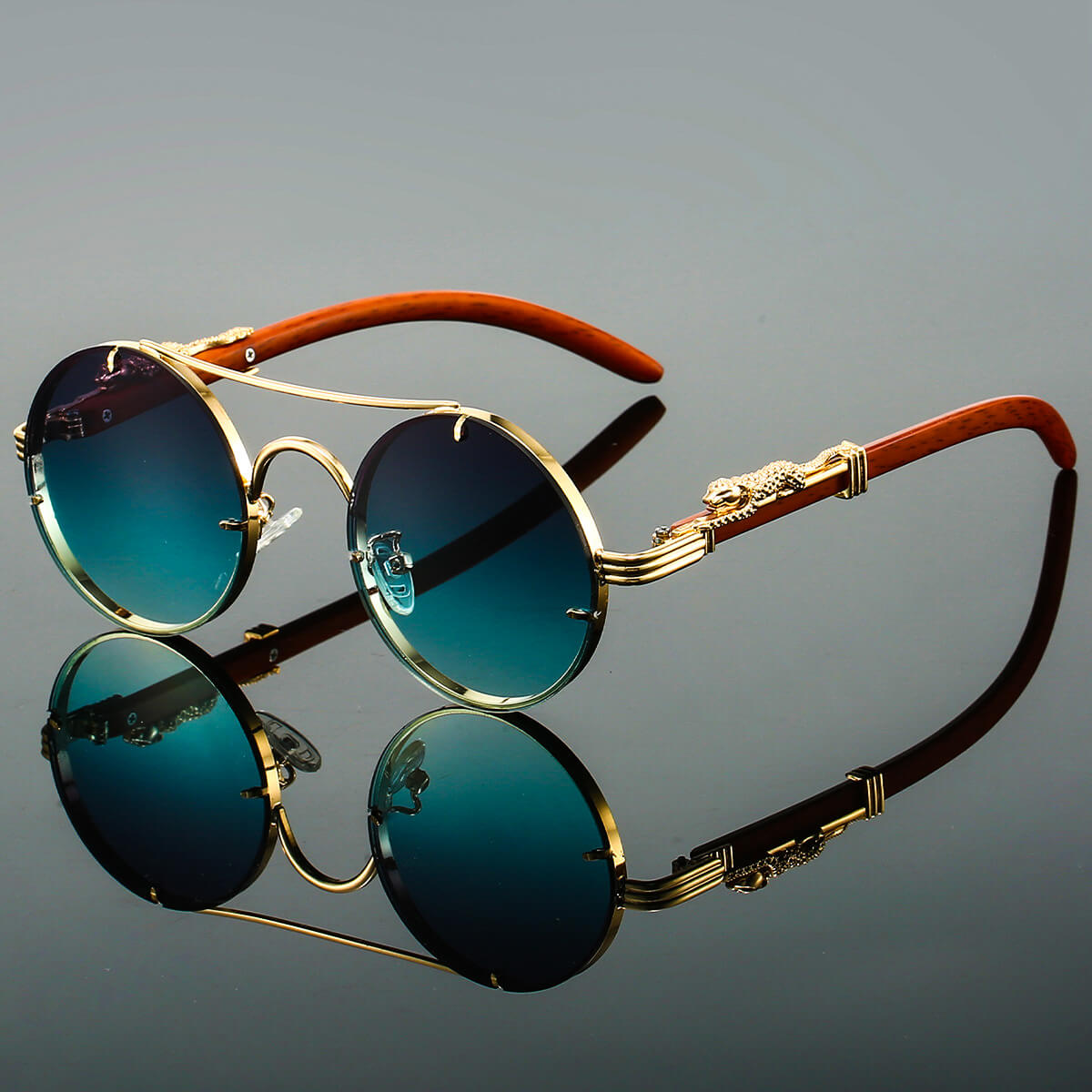 Round Sunglasses | Panther | Color Lens | Polarized Sunglasses | Men's Sunglasses
