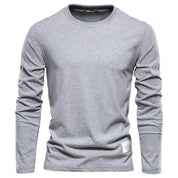 Long Sleeve T-Shirt - Men's Plain Crew Neck Long Sleeve Shirt