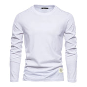 Long Sleeve T-Shirt - Men's Plain Crew Neck Long Sleeve Shirt