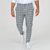 Men's Chinos - Checkered - Stretch - Skinny Chinos - Chino Pants