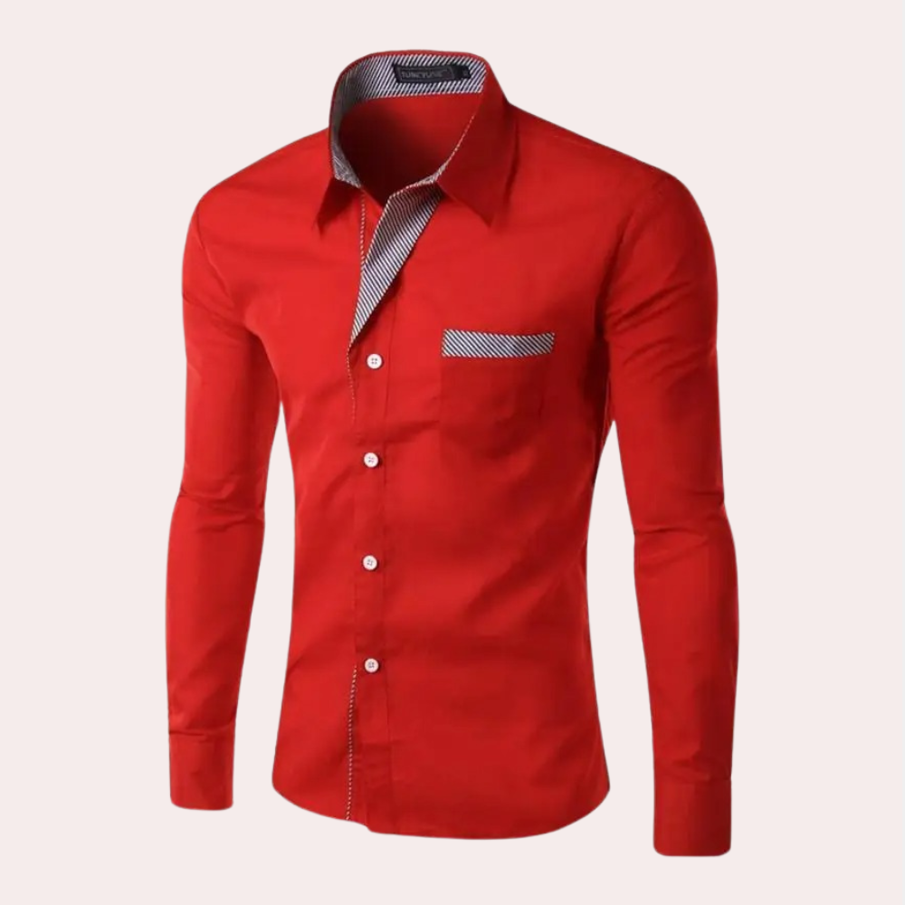 Dress Shirt | Slim Fit | Long Sleeve | Button-Up Shirt | Men's Shirt