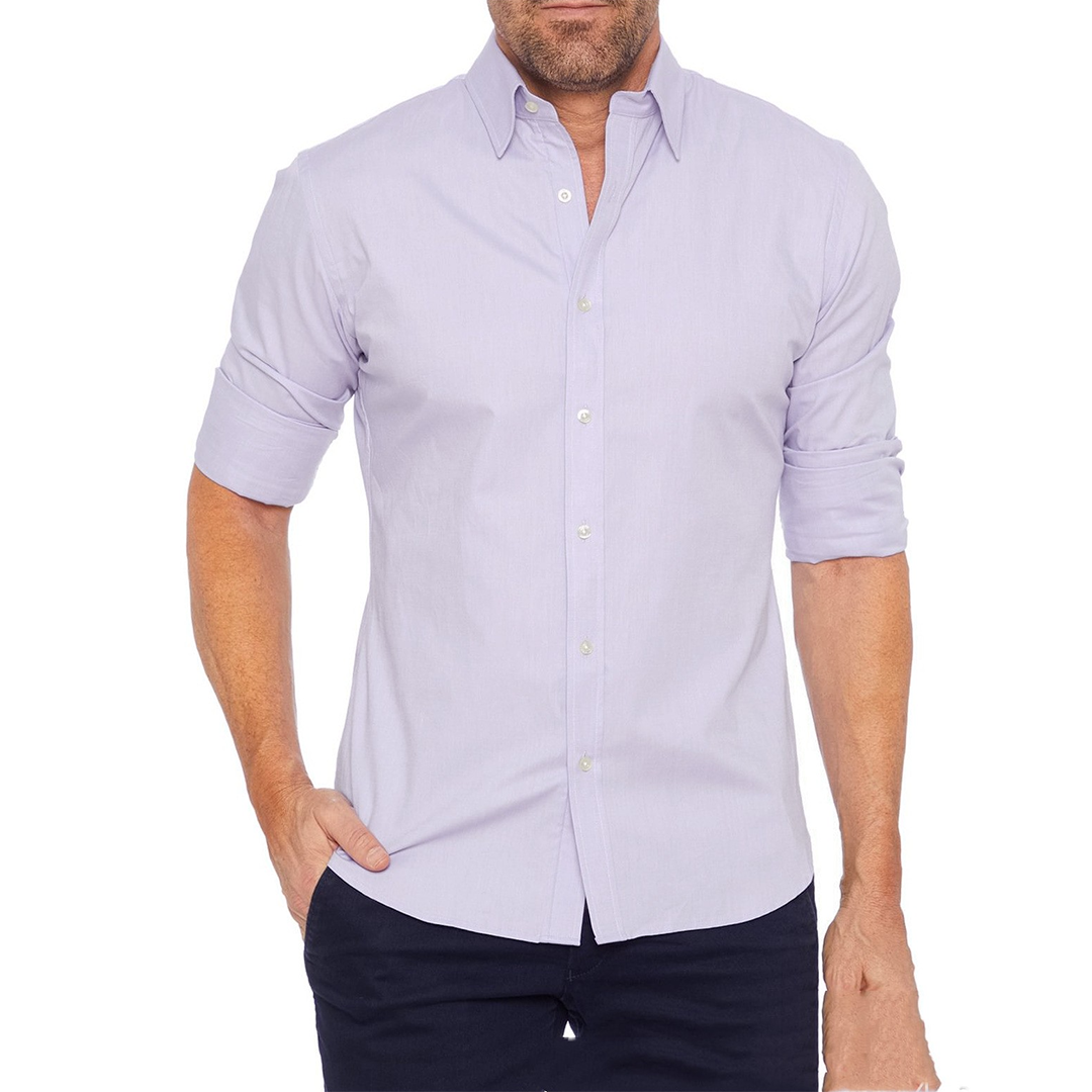Button-Up Shirt - Collared - Non-Iron - Long Sleeve Shirt - Men's Shirt