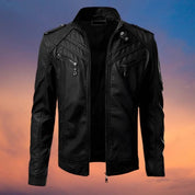 Leather Jacket – With Zipper – Lined – Biker Jacket – Men's Leather Jacket-Southern-Taylor