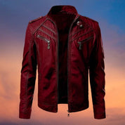 Leather Jacket – With Zipper – Lined – Biker Jacket – Men's Leather Jacket-Southern-Taylor