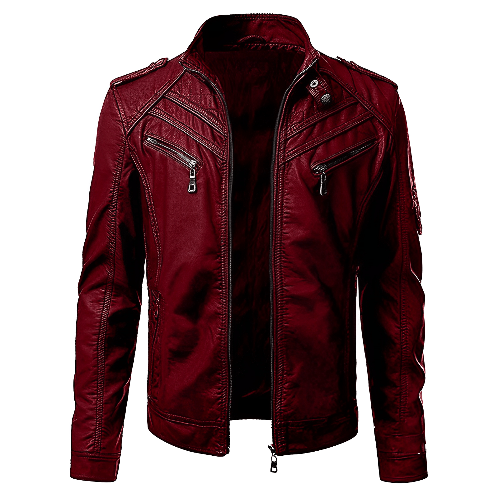 Leather Jacket – With Zipper – Lined – Biker Jacket – Men's Leather Jacket-Southern-Taylor