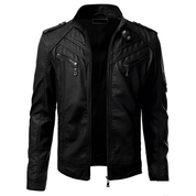 Leather Jacket – With Zipper – Lined – Biker Jacket – Men's Leather Jacket-Southern-Taylor