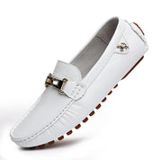 Leather Loafers – Men's Non-slip Slip-on Shoes with Metal Buckle-Southern-Taylor