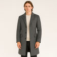 Trench Coat - Men's Single Breasted Mid Length Woolen Coat