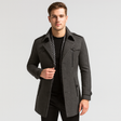 Wool Coat - Men's Short Single Breasted Woolen Coat for Winter