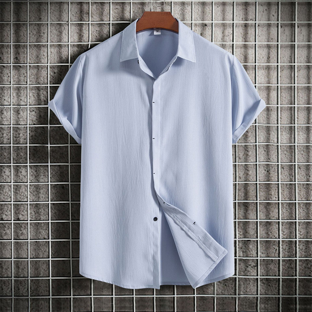 Linen Shirt | Buttoned Up | Lightweight | Short Sleeve Shirt | Men's Summer Clothes