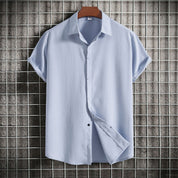 Linen Shirt | Buttoned Up | Lightweight | Short Sleeve Shirt | Men's Summer Clothes