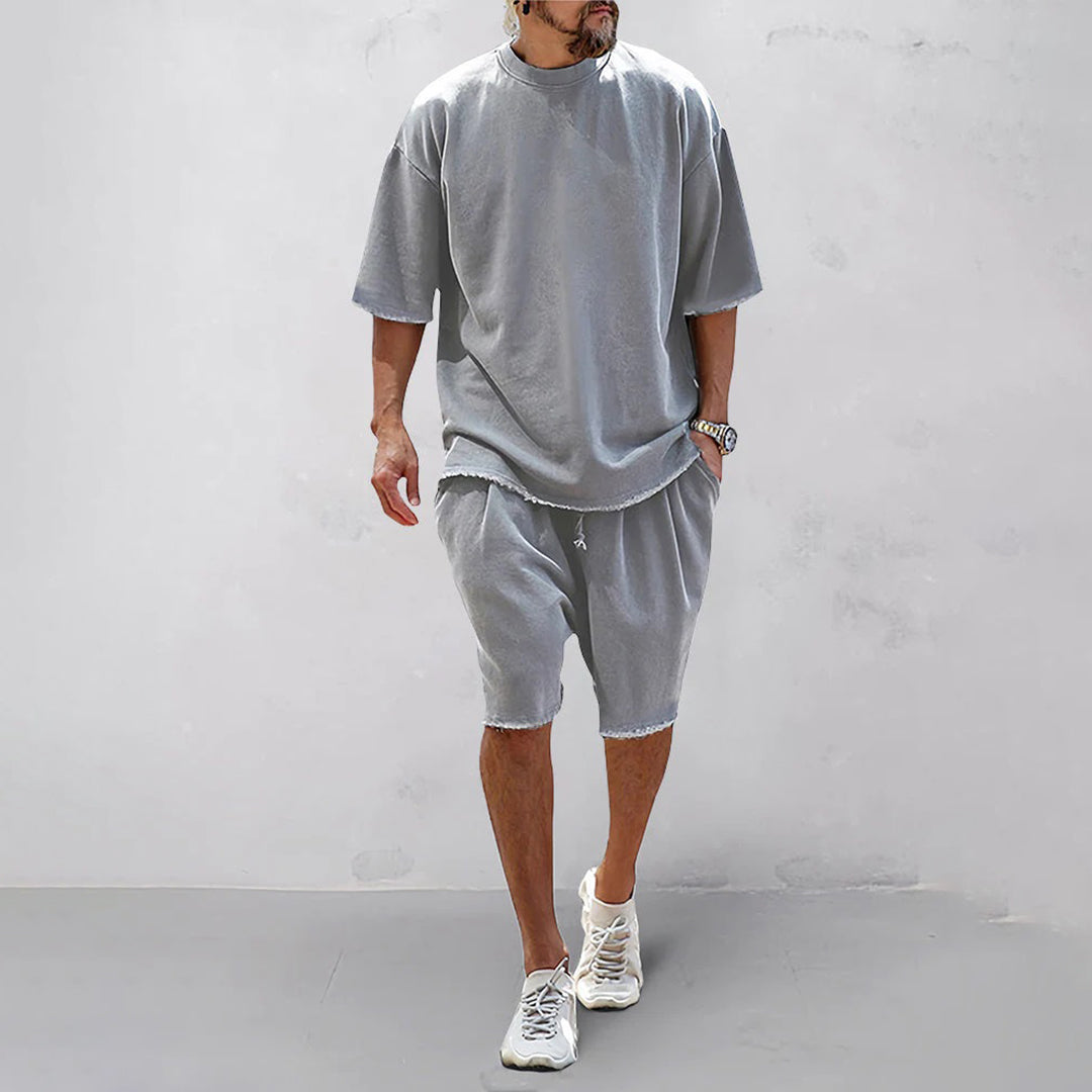 Shorts and Tshirt Set - Loose Fit - Oversized - Two-Piece Set - Men's Summer Clothes