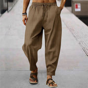 Linen Pants - Men's Pants With an Elastic Waist, Cotton Summer Pants with a Loose Fit-Southern-Taylor