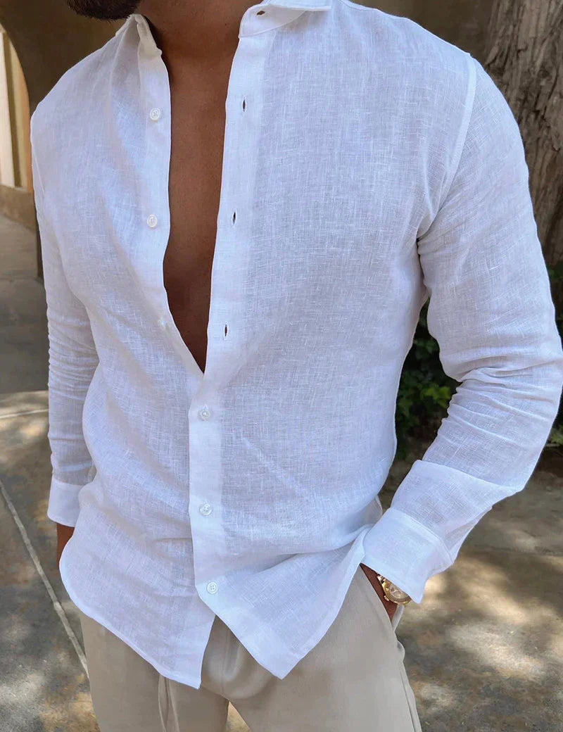 Linen Shirt | Long-sleeved | Lightweight | Button-up Shirt | Men's Shirt-Southern-Taylor