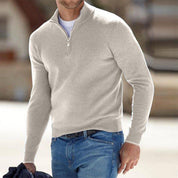 Men's Quarter Zip Sweater - Knitted - Pullover - Polo Jumper - Men's Half Zip Jumper 