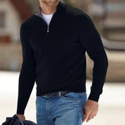 Men's Quarter Zip Sweater - Knitted - Pullover - Polo Jumper - Men's Half Zip Jumper 