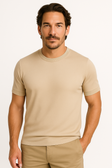 Knit T-Shirt | Round Neck | Regular Fit | Plain T-Shirt | Men's Clothing