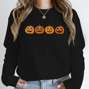 Halloween Pullover - Women's Black and White Pumpkin Jumper