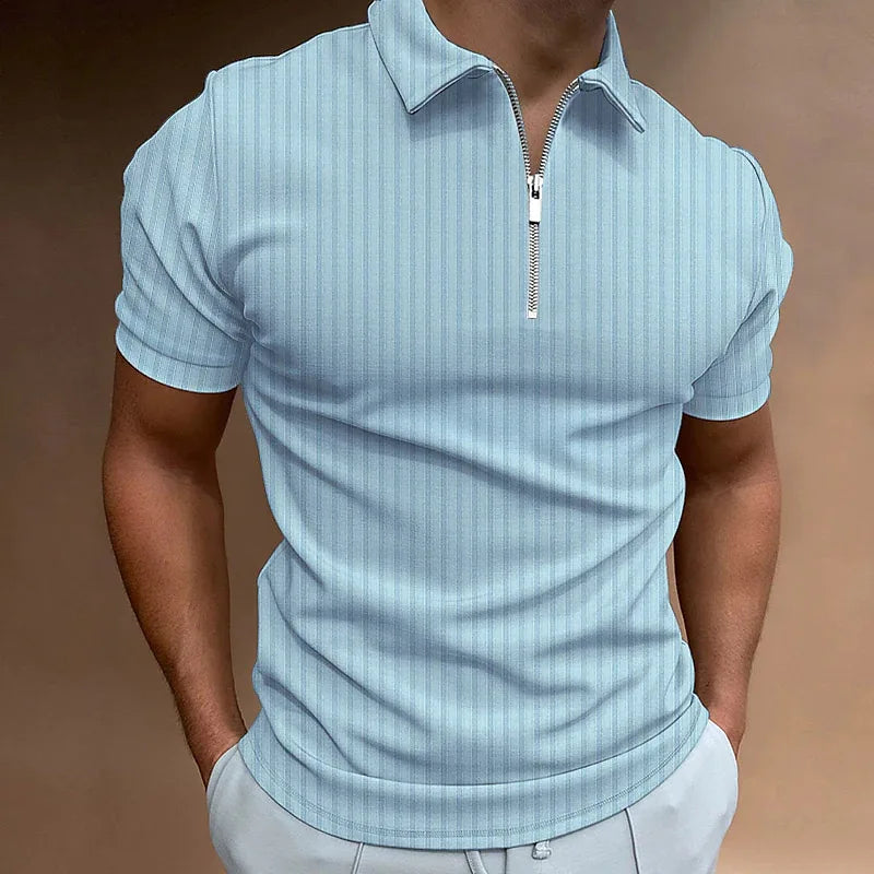 Luxurious Men's Polo With Zipper For Summer Spring-Southern-Taylor