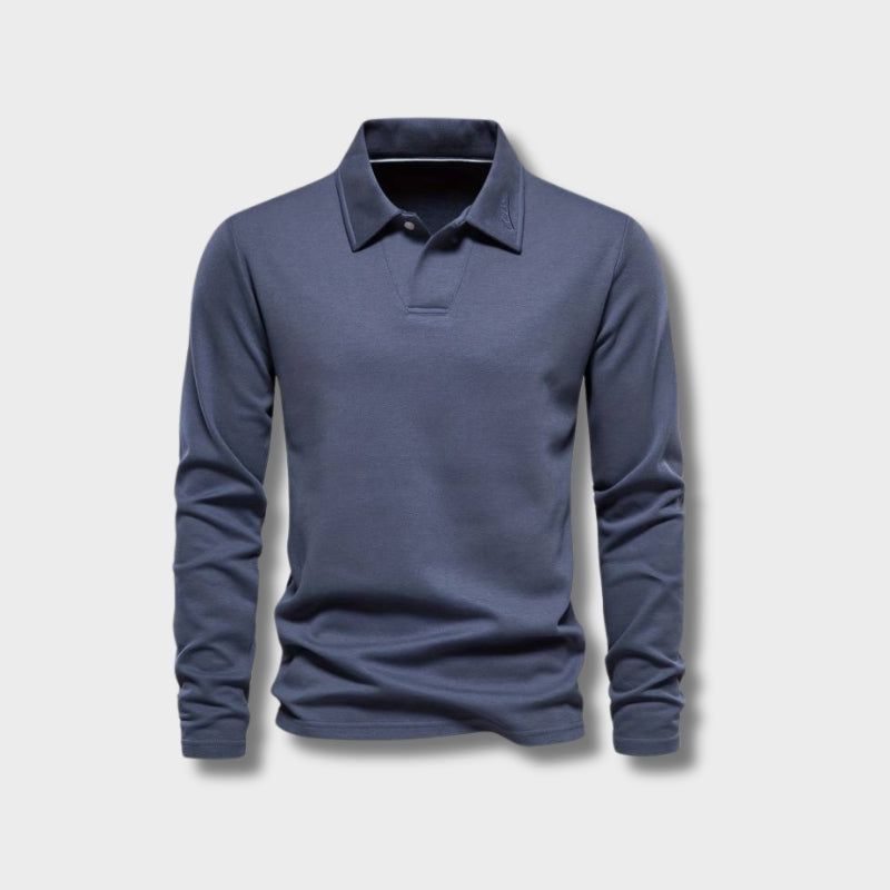 Men's Polo Shirt | Collared | Plain | Long Sleeve Shirts | Long Sleeve T-Shirts