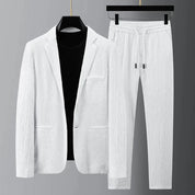 Casual Suit | Lightweight | Drawstring | Trouser and Blazer Set | Men's Two-Piece Set