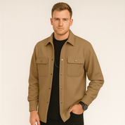 Men's Overshirt - Button-Up - Breast Pockets - Shirt Jacket - Men's Jacket