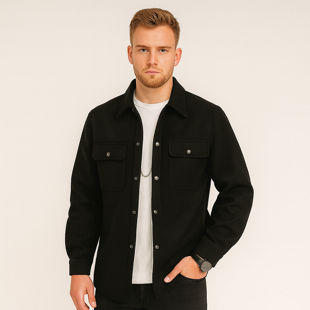 Men's Overshirt - Button-Up - Breast Pockets - Shirt Jacket - Men's Jacket