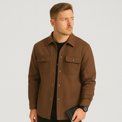 Men's Overshirt - Button-Up - Breast Pockets - Shirt Jacket - Men's Jacket
