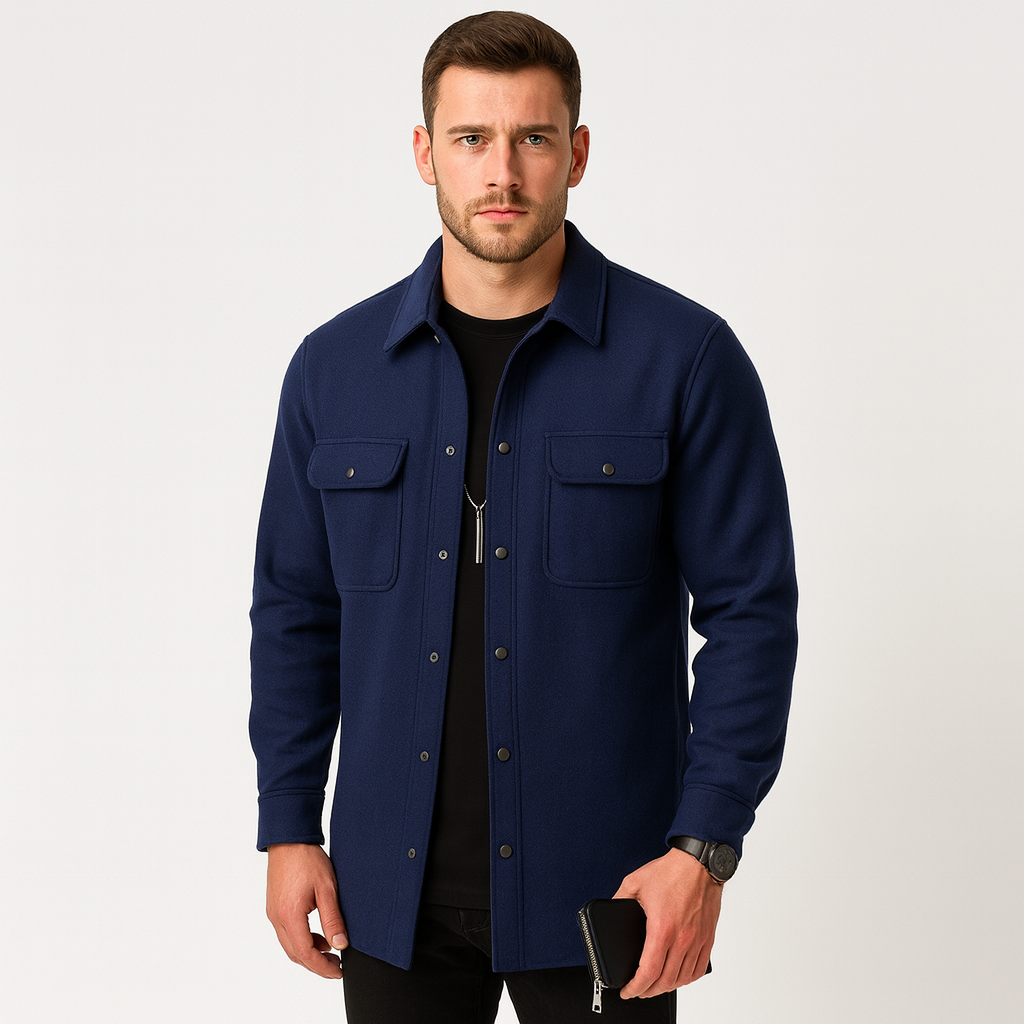Men's Overshirt - Button-Up - Breast Pockets - Shirt Jacket - Men's Jacket