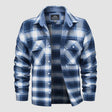 Flannel Shirt - Men's Plaid Button-Up Shirt with Breast Pockets