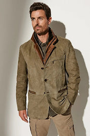 Men's Jacket - Vintage Style - Zip-up - Suede Jacket - Fall Jacket-Southern-Taylor