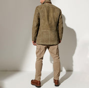 Men's Jacket - Vintage Style - Zip-up - Suede Jacket - Fall Jacket-Southern-Taylor