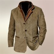 Men's Jacket - Vintage Style - Zip-up - Suede Jacket - Fall Jacket-Southern-Taylor