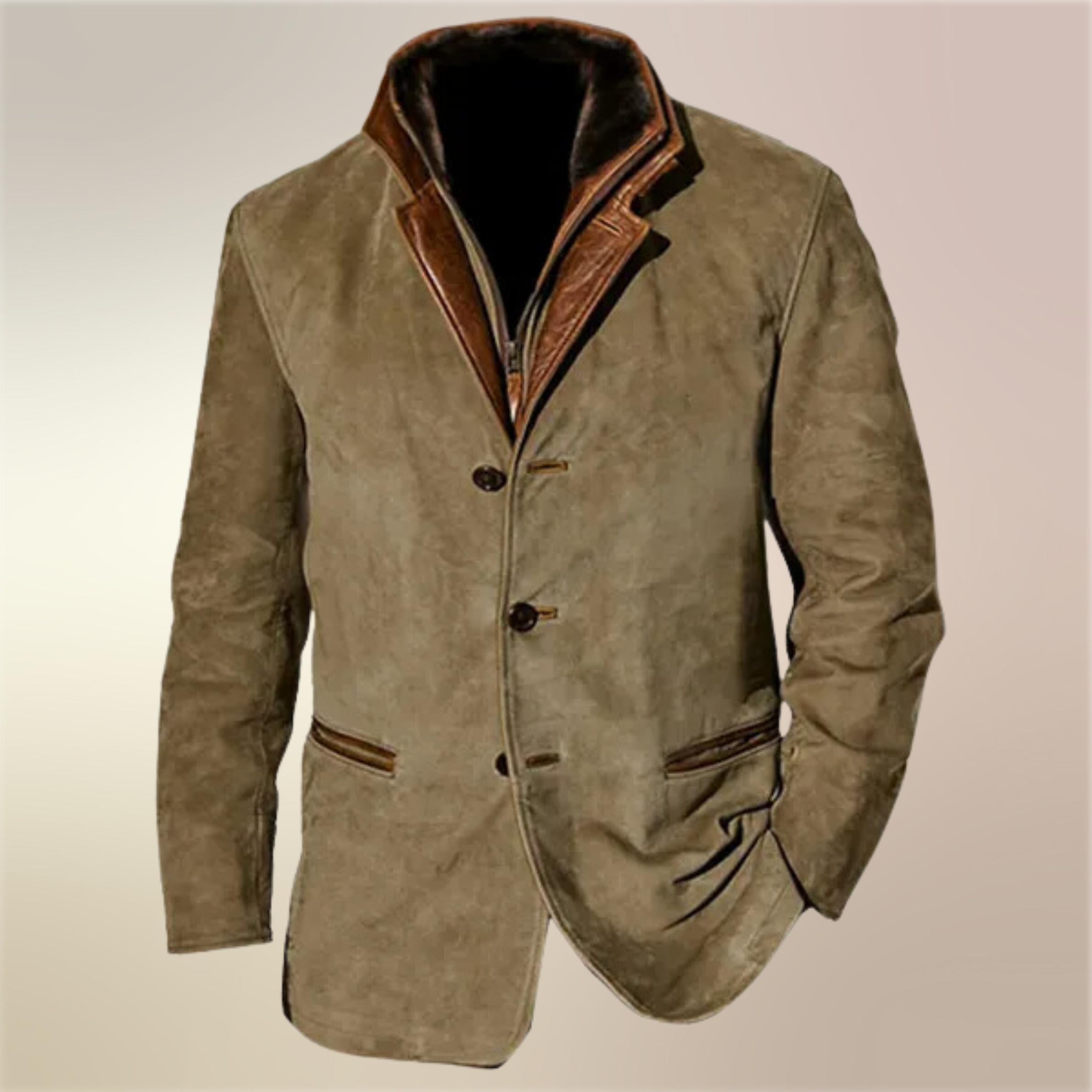 Men's Jacket - Vintage Style - Zip-up - Suede Jacket - Fall Jacket-Southern-Taylor