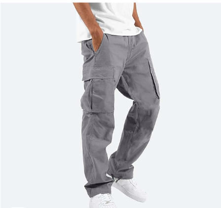 Cargo Pants - Men's Straight Leg Loose Fit Cargo Pants