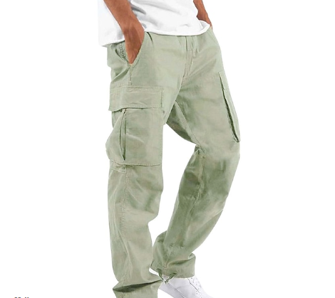 Cargo Pants - Men's Straight Leg Loose Fit Cargo Pants
