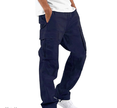 Cargo Pants - Men's Straight Leg Loose Fit Cargo Pants