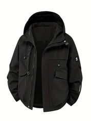 Windproof Jacket - Men's Hooded Oversized Jacket Autumn Jacket