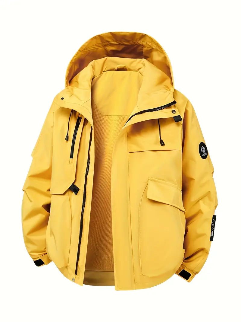 Windproof Jacket - Men's Hooded Oversized Jacket Autumn Jacket