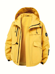 Windproof Jacket - Men's Hooded Oversized Jacket Autumn Jacket
