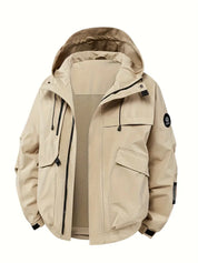 Windproof Jacket - Men's Hooded Oversized Jacket Autumn Jacket