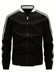 Tracksuit Jacket - Zip-Up - Striped - Sport Jacket - Men's Clothing