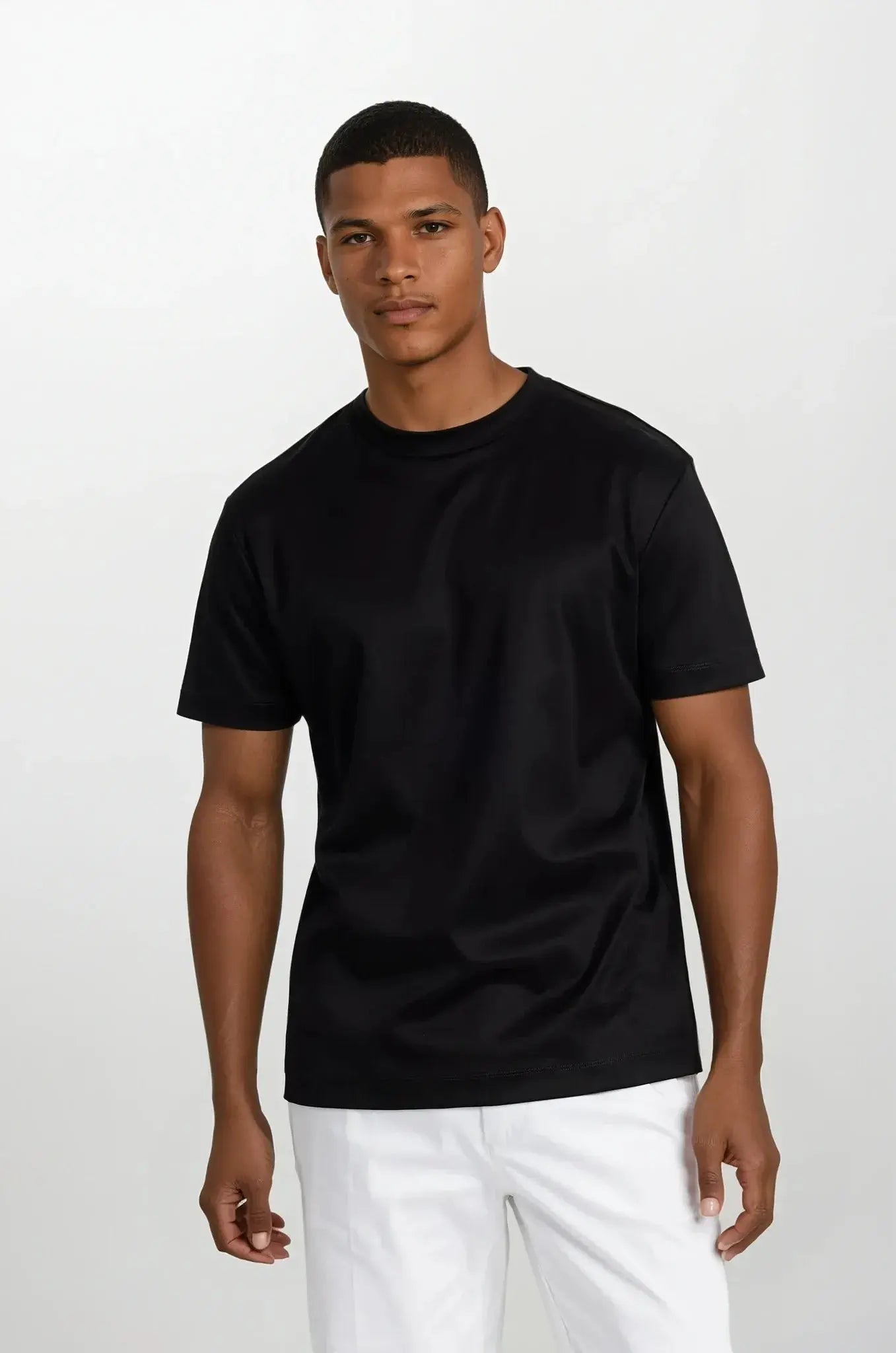 Black T-Shirt | Round Neck | Relaxed Fit | Plain T-Shirt | Men's T-Shirt