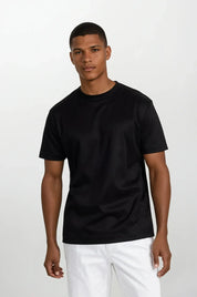 Black T-Shirt | Round Neck | Relaxed Fit | Plain T-Shirt | Men's T-Shirt