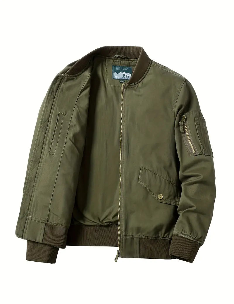 Bomber Jacket - Lightweight - Zip-Up - Windproof Jacket - Men's Jacket