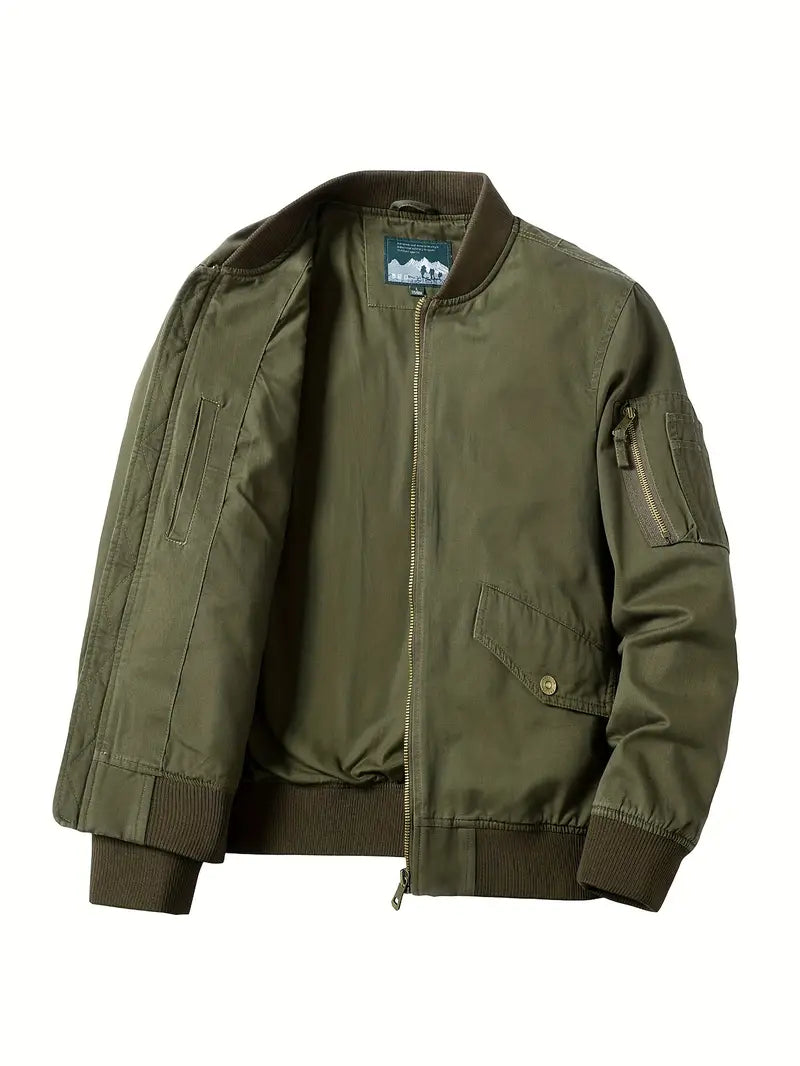Bomber Jacket - Lightweight - Zip-Up - Windproof Jacket - Men's Jacket
